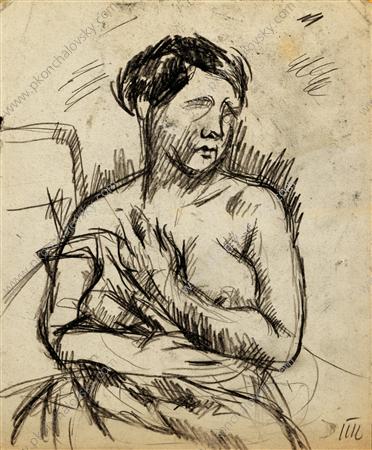 Женщина перед зеркалом, 1921 - Пётр Кончаловский