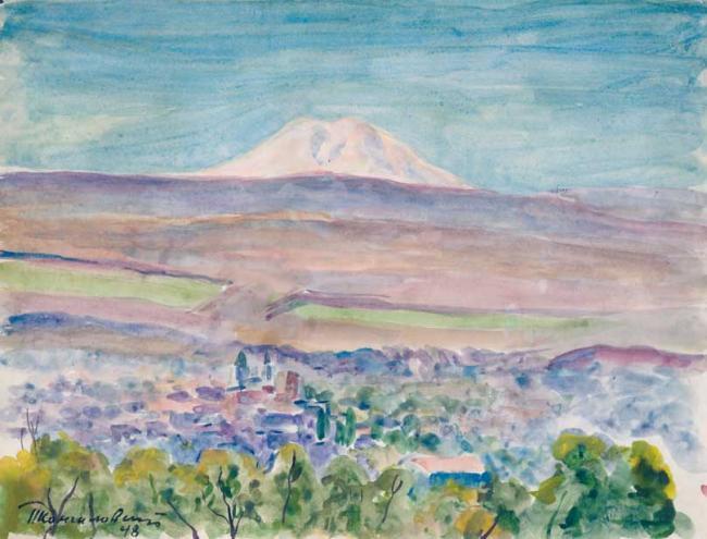 View of Elbrus, 1948 - Петро Кончаловський