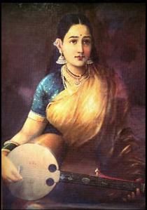 Lady with Swarbat - Ravi Varmâ