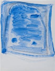 Sketchy Cobaltic Blue Flag - Raoul De Keyser