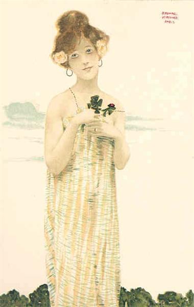 Girls with good luck charms - Raphael Kirchner