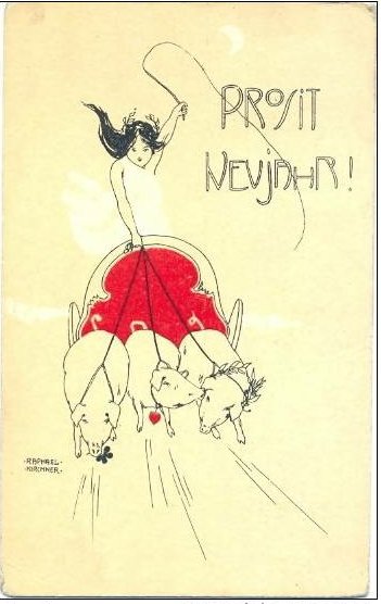 Happy New Year, 1899 - Raphael Kirchner
