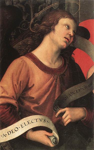 Angel, from the polyptych of St. Nicolas of Tolentino, 1501 - Рафаэль Санти