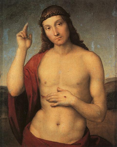 Christ Blessing, 1502 - Рафаель Санті