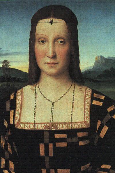 Portrait of Elizabeth Gonzaga, c.1504 - Рафаэль Санти