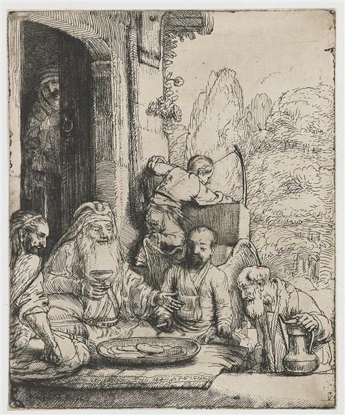 Abraham Entertaining the Angels, 1656 - Rembrandt van Rijn