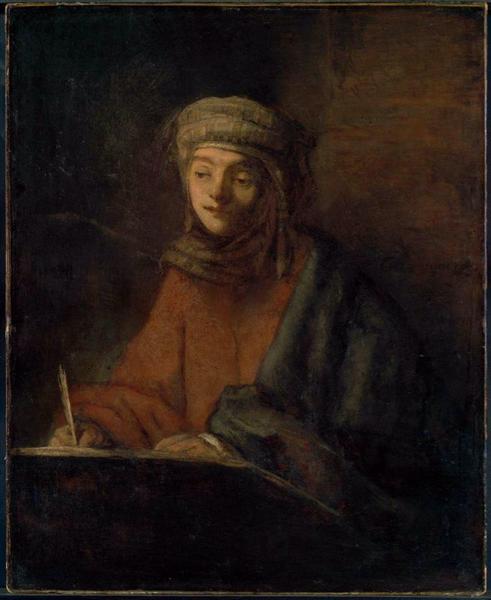 Evangelist Writing - Рембрандт