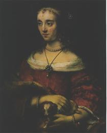 Lady with a Lap Dog - Rembrandt van Rijn
