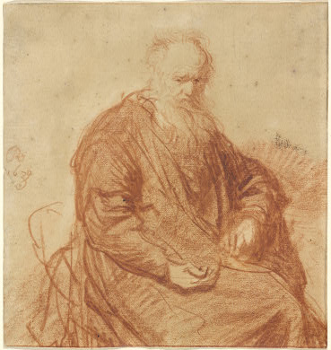 Seated Old Man, 1630 - Рембрандт