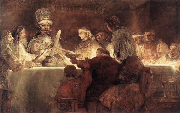 The Conspiracy of the Batavians, 1662 - Рембрандт