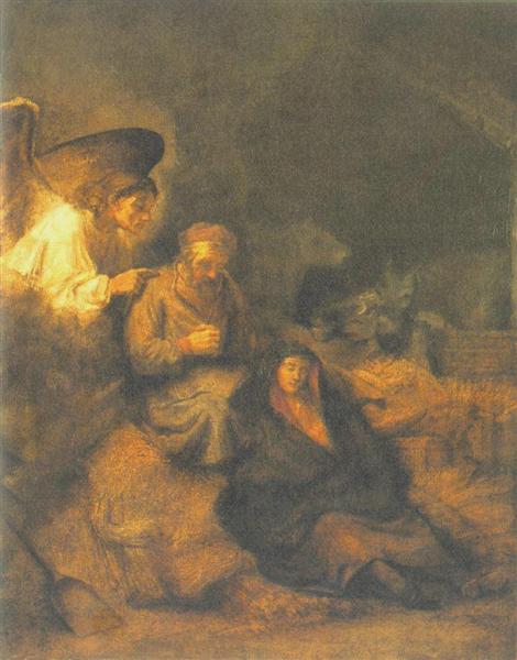 The Dream of St. Joseph, 1650 - 1655 - Рембрандт