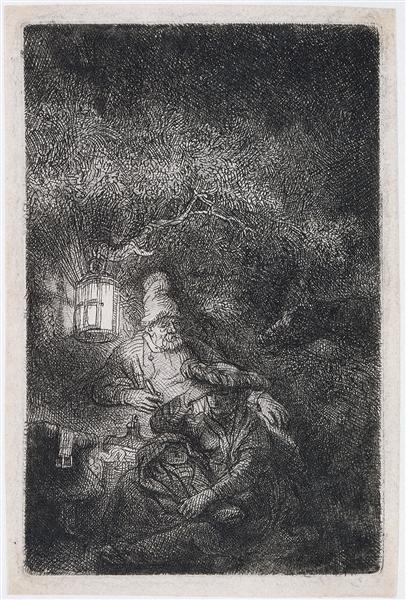Відпочинок на шляху, 1644 - Рембрандт