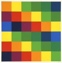 Sechs systematische Farbreihen mit blaugrünen und violetten Akzenten - Рихард Пауль Лозе