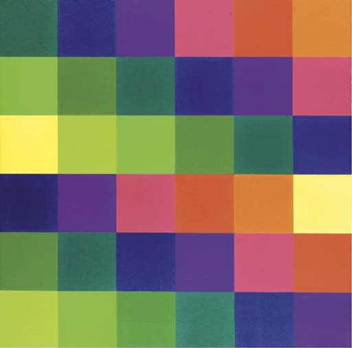 Six systematical colour rows from bright to bright, 1955 - Richard Paul Lohse