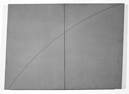 A Curved Line Within Two Distorted Rectangles, 1978 - Robert Mangold