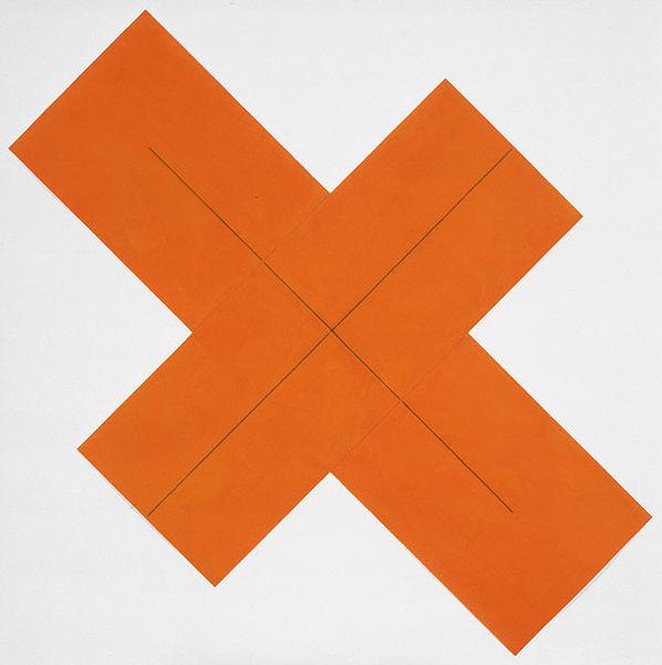 X Within X Orange, 1981 - Robert Mangold