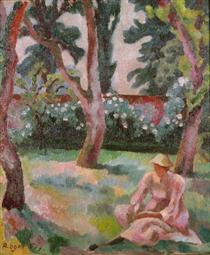 Orchard, Woman Seated in a Garden - Роджер Фрай