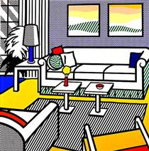 Interior with restful paintings - Roy Lichtenstein