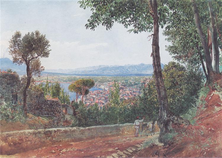 Castellammare on the Gulf of Naples, 1835 - Рудольф фон Альт