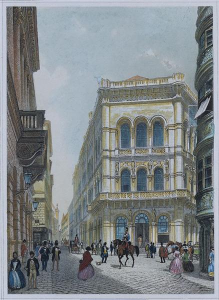 The banking and stock exchange building in the Lord, Vienna - Rudolf von Alt