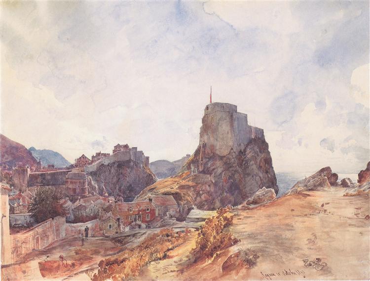 The Castle of San Lorenzo in Ragusa, 1840 - Rudolf von Alt