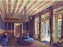 The Turkish Salon, Villa Hügel, Hietzing, Vienna - Рудольф фон Альт