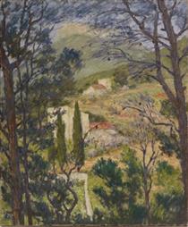 The cypresses (Cassis) - Rupert Bunny