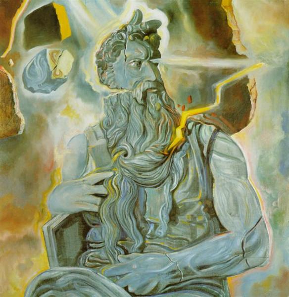 After Michelangelo's 'Moses', on the Tomb of Julius II in Rome, 1982 - Salvador Dali