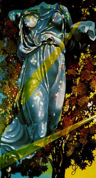 Nike, Victory Goddess of Samothrace, Appears in a Tree Bathed in Light, c.1977 - Сальвадор Далі