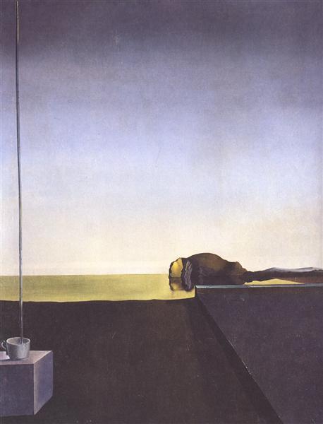 The True Painting of the "Isle of the Dead" by Arnold Böcklin at the Hour of the Angelus, 1932 - Salvador Dali