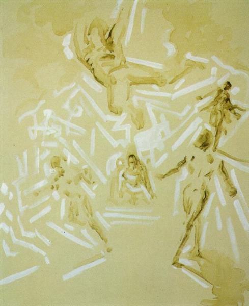 Untitled (Figures, Pieta, Catastrophic Signs), 1983 - Salvador Dali