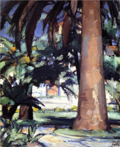 Palm Trees, Antibes, 1928 - Сэмюэл Пепло