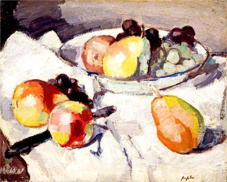 Still Life, Pears and Grapes, 1930 - Samuel Peploe