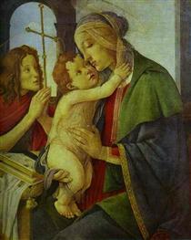Богоматерь и младенец с маленьким Иоанном Крестителем - Сандро Боттичелли