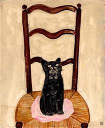 Cat on a Chair - 常玉