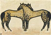Two Spotted Horses - 常玉