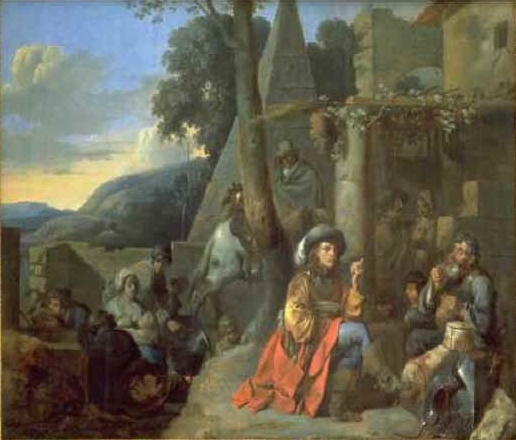 Le Camp de Bohémiens, 1650 - Sébastien Bourdon