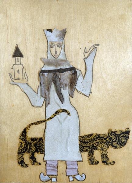 The sketch to the movie "Colour of Pomegranate". "Qween", 1967 - Sergei Parajanov