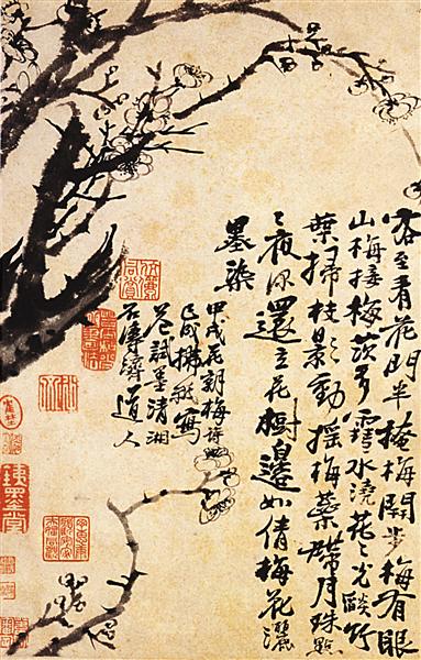 Prunus in flower, 1694 - 石濤