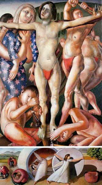 The Deposition and the Rolling Away Of the Stone - Stanley Spencer