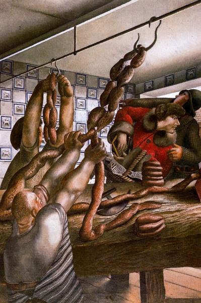 The Sausage shop, 1951 - Stanley Spencer