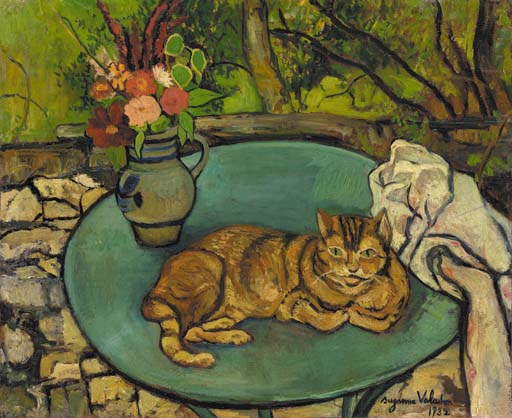 Raminou and pitcher with carnations, 1932 - Suzanne Valadon
