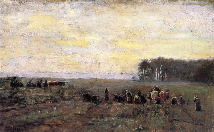 Haying Scene, 1884 - Теодор Клемент Стіл