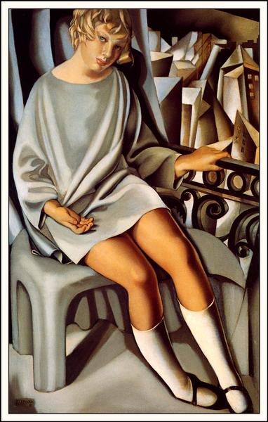 Kizette On The Balcony, 1927 - Tamara de Lempicka