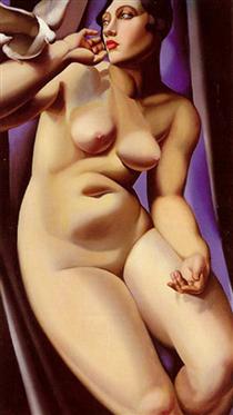 Nude with Dove - Tamara de Lempicka