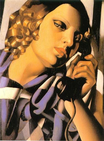 Телефон, 1930 - Тамара де Лемпицка