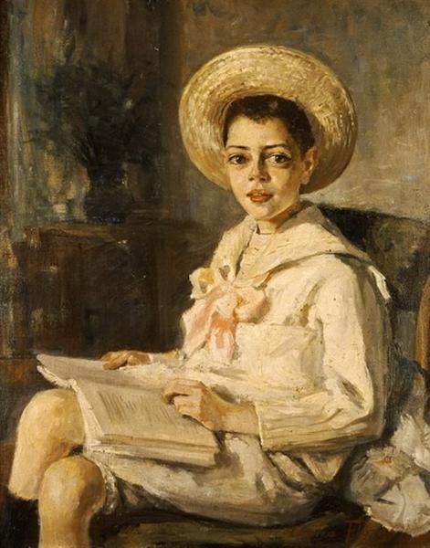 Boy reading, 1906 - Талія Флора-Каравіа