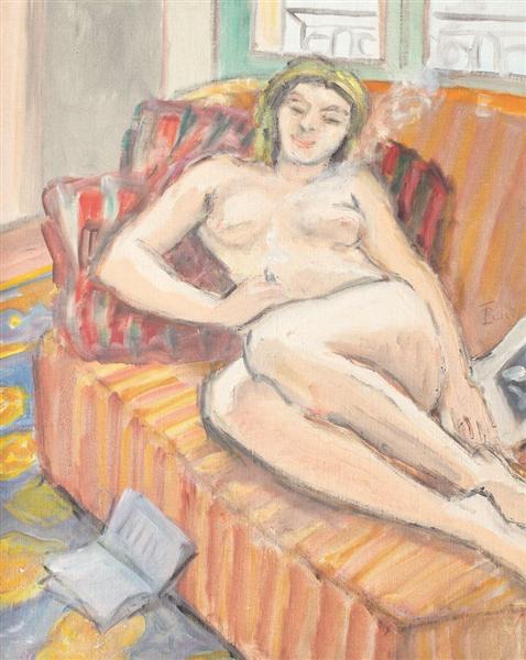 The Little Cigarette (Nude), 1931 - Теодор Паллади