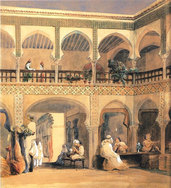 Bazaar in Orleans, c.1840 - c.1849 - Teodoro Chassériau
