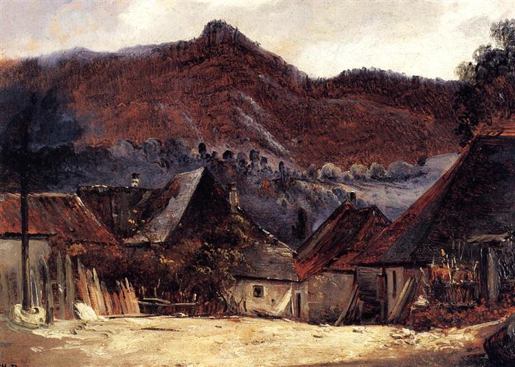 Cottages in the Jura, 1834 - Théodore Rousseau